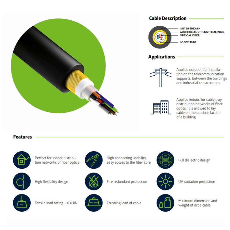 Fiber ADDS Outdoor Kablo 1 Core 1000 metre - 2